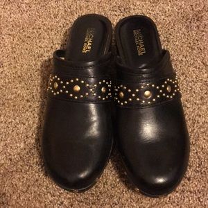 Micheal Kors Heeled Clogs. Black. Size 8.5.